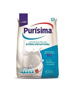 LECHE PURISIMA ENTERA POLVO x 400 GR