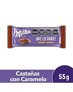CHOCOLATE MILKA CASTAÑA CARAMELO x 55 GR