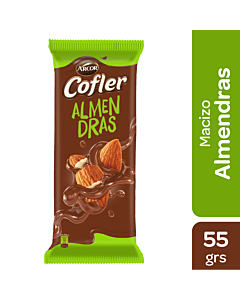 CHOCOLATE COFLER LECHE ALMENDRAS x 55 GR