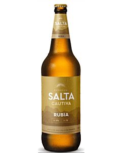 CERVEZA SALTA CAUTIVA RUBIA RETORNABLE x 1 LT