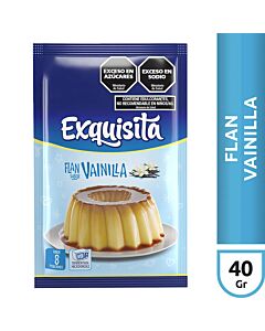 FLAN EXQUISITA VAINILLA x 40 GR