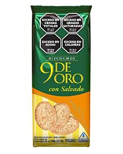 BIZCOCHOS 9 DE ORO SALVADO x 200 GR