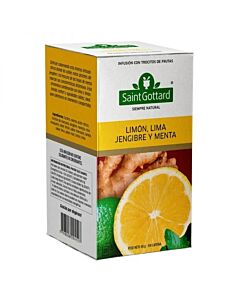 TE SAINT GOTTARD LIMON, LIMA, JENGIBRE Y MENTA x 20  SAQUITOS