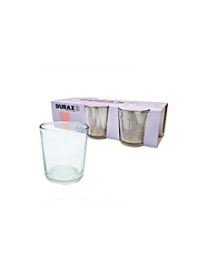 VASOS DE VIDRIO DURAX LISOS x 6 UNIDADES