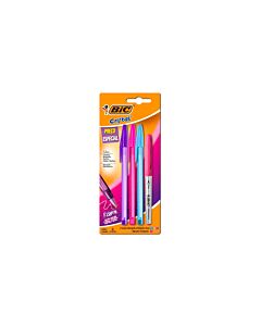 LAPICERAS BIC CRISTAL COLORES X 3 UNIDADES