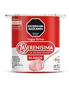 YOGUR LA SERENISIMA CLASICO FIRME FRUTILLA ENTERA x 120 GR