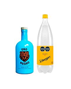 GIN OSO NEGRO + GASEOSA SCHWEPPES TONICA X1.5LT