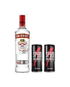 VODKA SMIRNOFF CLASICO + 2X ENERGIZANTES SPEED X 250 CC